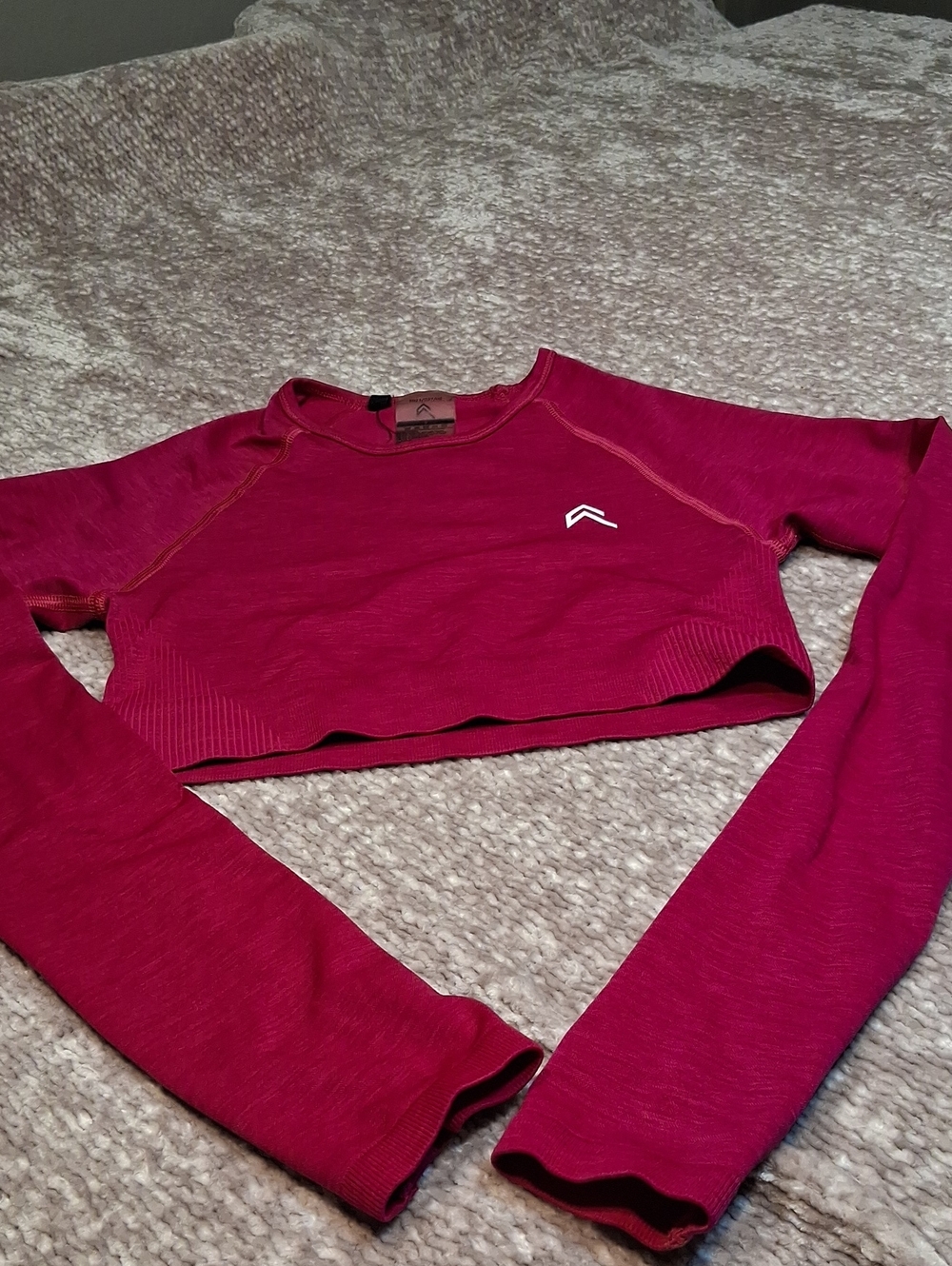 Oner Active Fuchsia Cropped Long-Sleeve Seamless Top
